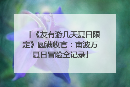 《友有游几天夏日限定》圆满收官：南波万夏日冒险全记录