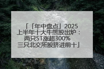 「年中盘点」2025上半年十大牛熊股出炉：两只ST涨超300% 三只北交所股挤进前十