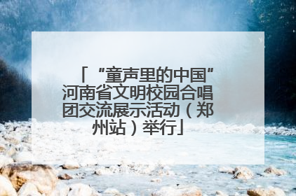 “童声里的中国”河南省文明校园合唱团交流展示活动（郑州站）举行