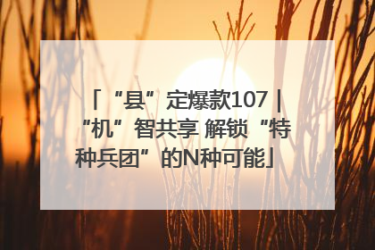 “县”定爆款107｜“机”智共享 解锁“特种兵团”的N种可能