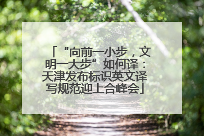“向前一小步，文明一大步”如何译：天津发布标识英文译写规范迎上合峰会