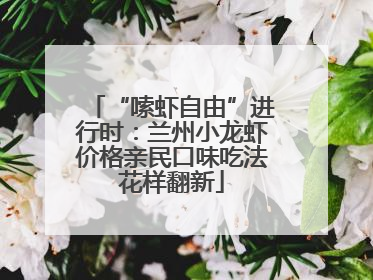 “嗦虾自由”进行时：兰州小龙虾价格亲民口味吃法花样翻新