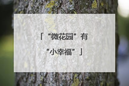 “微花园”有“小幸福”