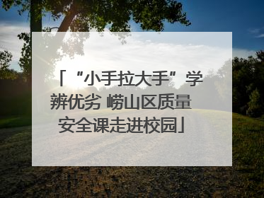 “小手拉大手”学辨优劣 崂山区质量安全课走进校园
