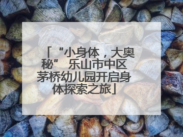 “小身体，大奥秘” 乐山市中区茅桥幼儿园开启身体探索之旅