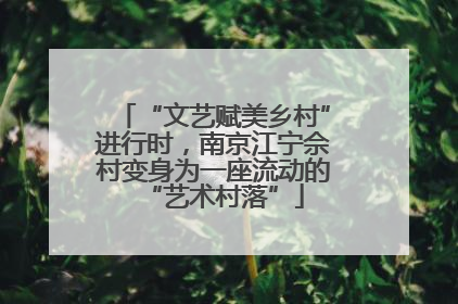 “文艺赋美乡村”进行时，南京江宁佘村变身为一座流动的“艺术村落”
