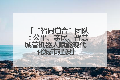 “智同道合”团队：公平、亲民、智慧城管机器人赋能现代化城市建设