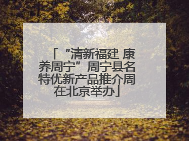 “清新福建 康养周宁”周宁县名特优新产品推介周在北京举办
