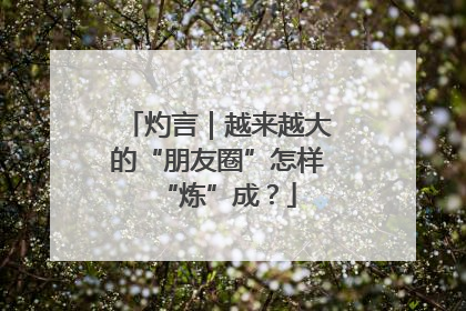 灼言｜越来越大的“朋友圈”怎样“炼”成？