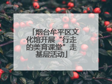烟台牟平区文化馆开展“行走的美育课堂”走基层活动