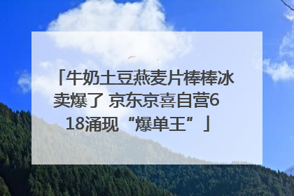牛奶土豆燕麦片棒棒冰卖爆了 京东京喜自营618涌现“爆单王”