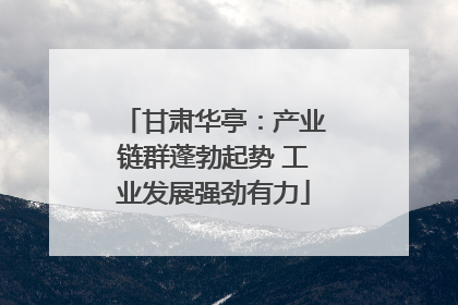 甘肃华亭：产业链群蓬勃起势 工业发展强劲有力