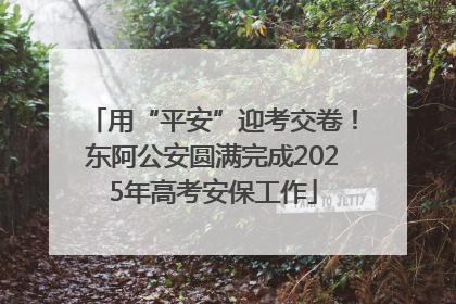 用“平安”迎考交卷！东阿公安圆满完成2025年高考安保工作