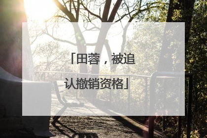 田蓉，被追认撤销资格