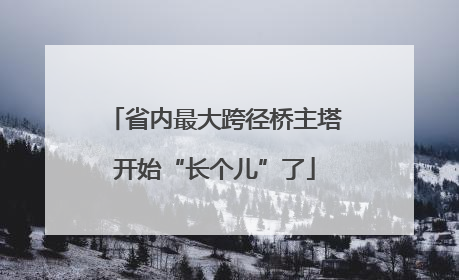 省内最大跨径桥主塔开始“长个儿”了