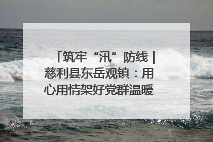 筑牢“汛”防线｜慈利县东岳观镇：用心用情架好党群温暖悠长的“连心桥”
