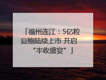 福州连江：5亿粒夏鲍陆续上市 开启“丰收盛宴”