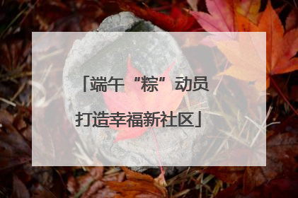 端午“粽”动员 打造幸福新社区