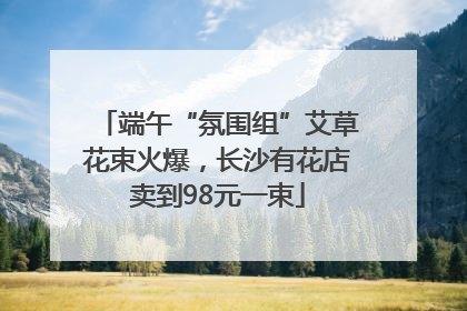 端午“氛围组”艾草花束火爆，长沙有花店卖到98元一束