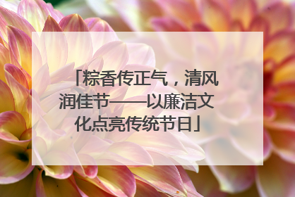 粽香传正气，清风润佳节——以廉洁文化点亮传统节日