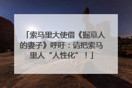 索马里大使借《掘墓人的妻子》呼吁：请把索马里人“人性化”！