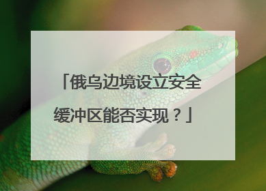 俄乌边境设立安全缓冲区能否实现？