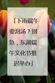 下雨端午要泡汤？别急，东湖端午文化节推迟举办
