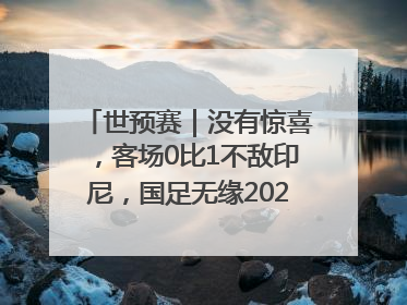世预赛｜没有惊喜，客场0比1不敌印尼，国足无缘2026年世界杯