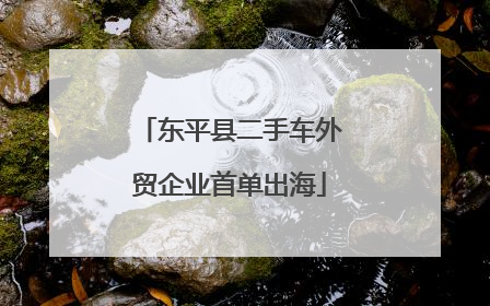 东平县二手车外贸企业首单出海