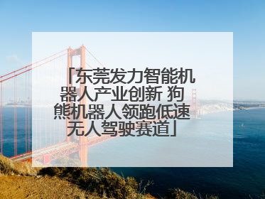 东莞发力智能机器人产业创新 狗熊机器人领跑低速无人驾驶赛道