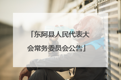 东阿县人民代表大会常务委员会公告