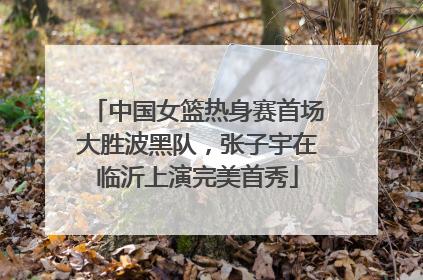 中国女篮热身赛首场大胜波黑队，张子宇在临沂上演完美首秀