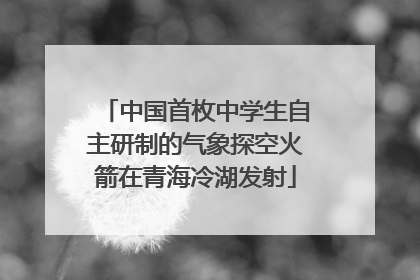 中国首枚中学生自主研制的气象探空火箭在青海冷湖发射