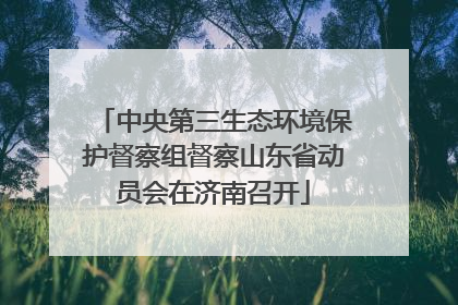 中央第三生态环境保护督察组督察山东省动员会在济南召开