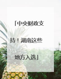 中央财政支持！湖南这些地方入选
