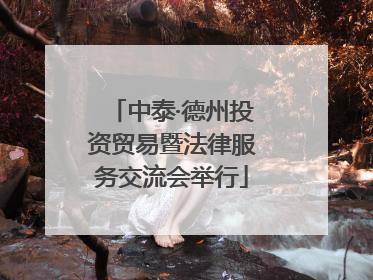 中泰·德州投资贸易暨法律服务交流会举行