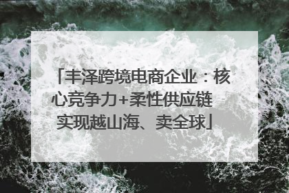 丰泽跨境电商企业：核心竞争力+柔性供应链 实现越山海、卖全球