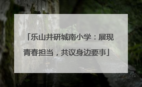 乐山井研城南小学：展现青春担当，共议身边要事