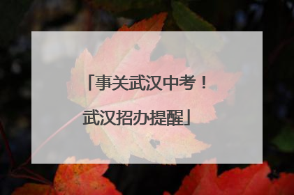 事关武汉中考！武汉招办提醒
