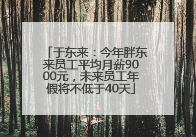 于东来：今年胖东来员工平均月薪9000元，未来员工年假将不低于40天