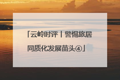 云岭时评丨警惕旅居同质化发展苗头④