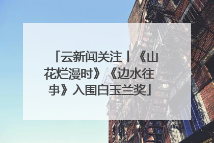 云新闻关注丨《山花烂漫时》《边水往事》入围白玉兰奖