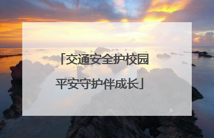 交通安全护校园 平安守护伴成长