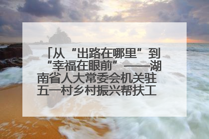 从“出路在哪里”到“幸福在眼前”——湖南省人大常委会机关驻五一村乡村振兴帮扶工作队书写振兴答卷