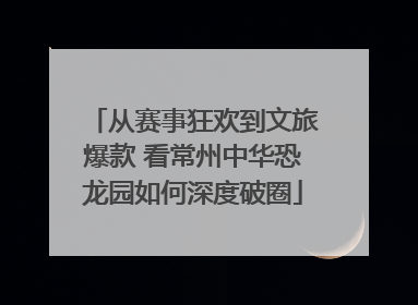 从赛事狂欢到文旅爆款 看常州中华恐龙园如何深度破圈