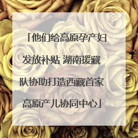 他们给高原孕产妇发放补贴 湖南援藏队协助打造西藏首家高原产儿协同中心