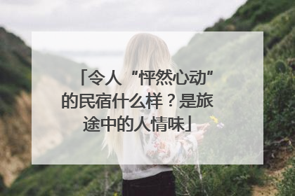 令人“怦然心动”的民宿什么样？是旅途中的人情味