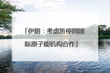 伊朗：考虑暂停同国际原子能机构合作