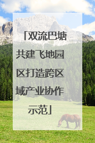双流巴塘共建飞地园区打造跨区域产业协作示范