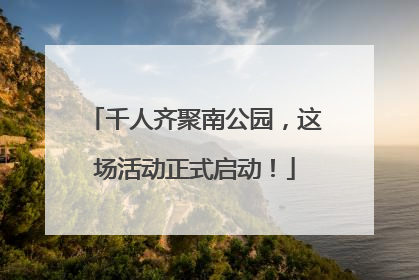 千人齐聚南公园，这场活动正式启动！